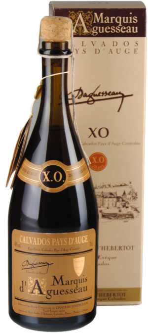 geschenkdoos met 1 fles Calvados Marquis d'Aguesseau