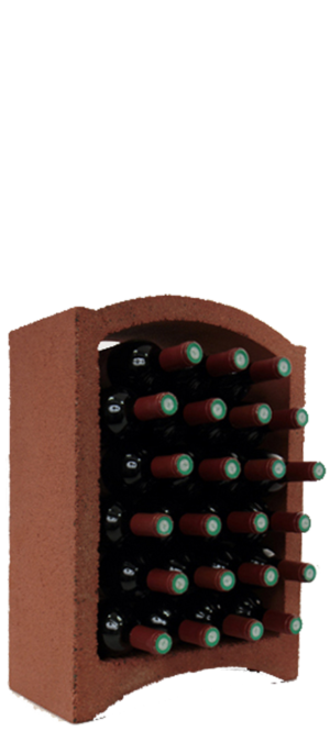 WIJNNIS 'MAXI' VOOR 24 FLESSEN TERRACOTTA