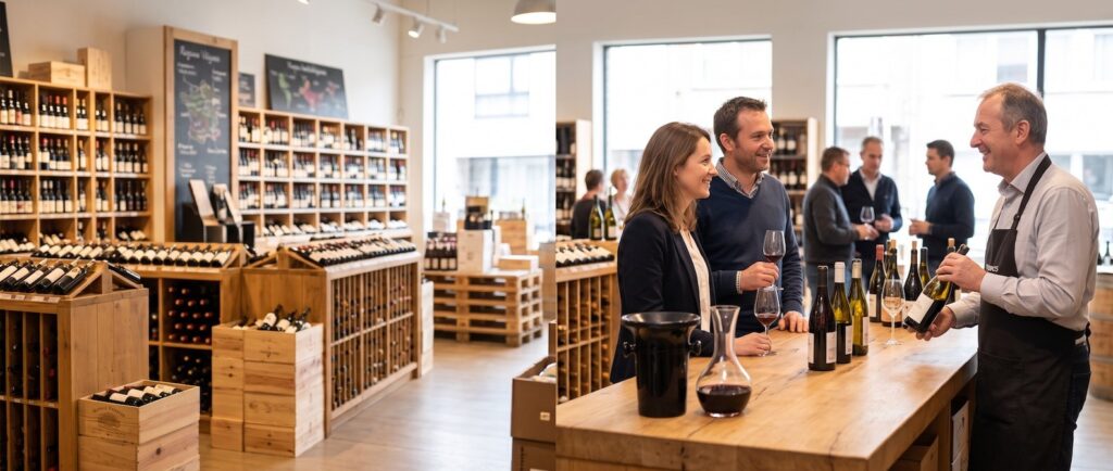 Persoonlijk advies in een Magnus-wijnwinkel